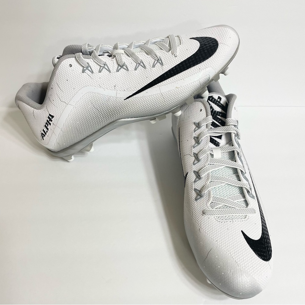 Nike Alpha Pro 2 TD Football Cleats Size 15 719930-101 White Silver